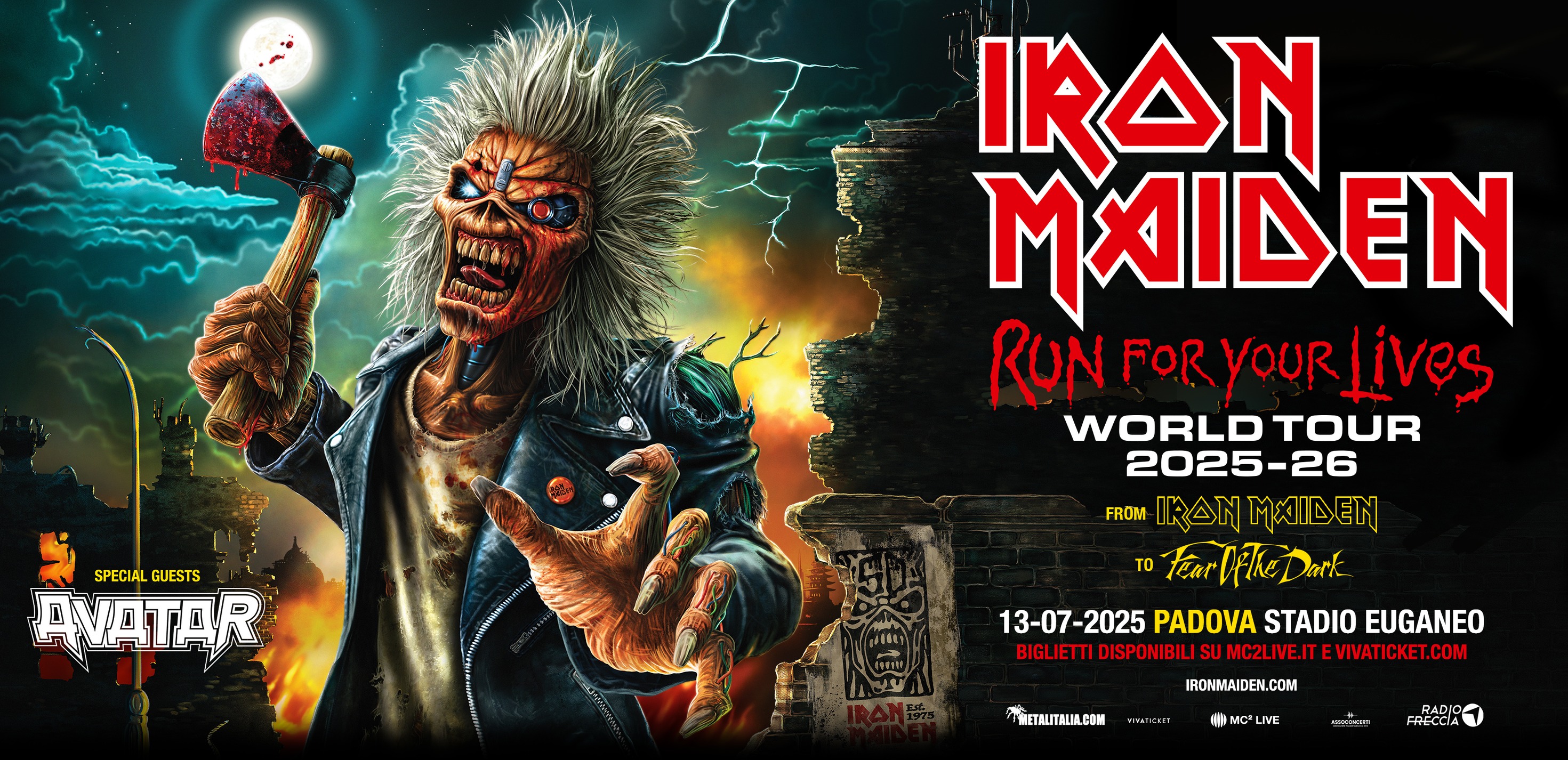 Iron Maiden - Run For Your Lives World Tour 2025/26 | Padova, Stadio Euganeo