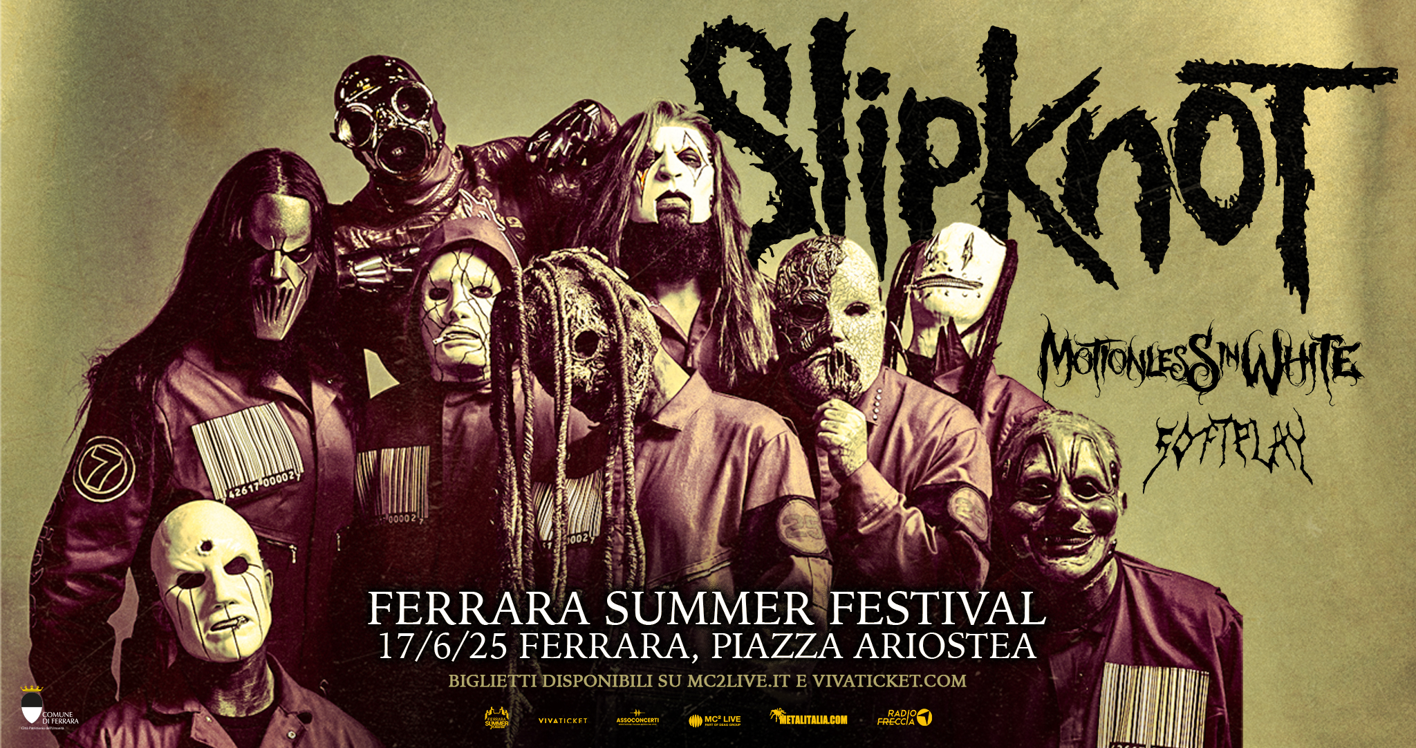 Slipknot + Motionless In White + Soft Play | Ferrara Summer Festival