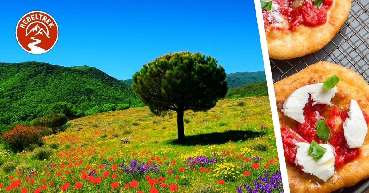 L'ANELLO DEI TRE CAMMINI, la FESTA DI PRIMAVERA e la SAGRA DELLA PIZZAFRITTA con REBELTREK
